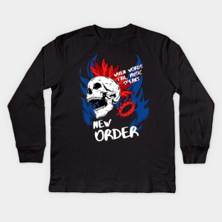 new order ll music speaks Kids Long Sleeve T-Shirt